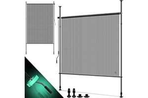 KESSER Store vertical 200 x 310 cm extensible et opaque avec manivelle sans perçage Brise-vue de balcon et protection contre le vent pour jardin et terrasse Étanche Transparent/anthracite