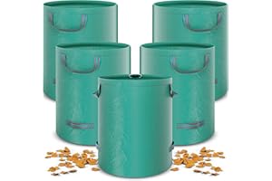 Alaskaprint 5X Gartenabfallsack Gartensack Laubsack Garten Abfallsack 272L selbststehend Gartenabfallsäcke Laubsäcke Wasserabweisend stabil aus robustem Polypropylen-Gewebe (PP) 150g/m² 390g