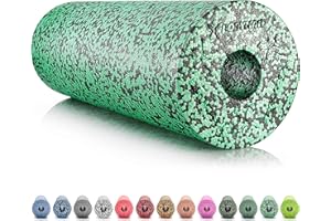 BODYMATE Rouleau en mousse standard moyennement dur lisse 45 x 15 cm avec e-book gratuit – Nombreuses couleurs