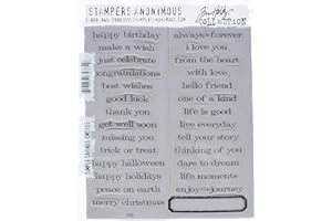STAMPERS ANONYMOUS Tim Holtz Large Cling Rubber Stamp Set-Simple Sayings