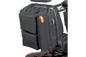 Homecraft Deluxe Scooter Bag, Zipped Pockets for Padded Storage, Waterproof Polyester, Storage for Crutches & Walking Sticks, (Eligible for VAT relief in the UK)
