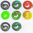 Toyseum 8 x Rubber Toy Snakes, Long 65cm Realistic Cobra Style Fake Snakes in Vibrant Colours, Ideal Jungle Party Bag Fillers for Kids, Fun Reptile Animal Props, Pack of 8