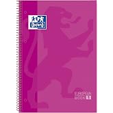 Oxford, A4 Europeanbook 1 5x5 Extra Hard Cover Micro-Perforated A4 Notebook 1 Fuchsia