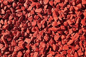 RockinColour Decorative stones, Decorative Garden stones, Chilli Red, Ideal for decorative features, UV stable and weather resistant, safe colour coating. 14kg-15kg