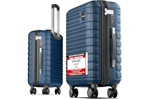Travely Premium Handgepäck Koffer 55x40x20cm - passend für Ryanair, Lufthansa, Eurowings und co. I 36L Handgepäck Koffer mit sanften Rollen und praktischem TSA Schloss, Reisekoffer