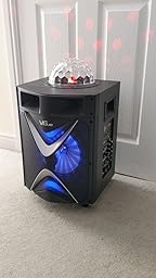 Karaoke Machine With 2 Wireless Microphones Vegue Portable Pa System Bluetooth Speaker With Disco Ball Tablet Holder Ideal For Home Karaoke Party Church Outdoor Events Vs 10 Amazon Co Uk Musical Instruments Dj