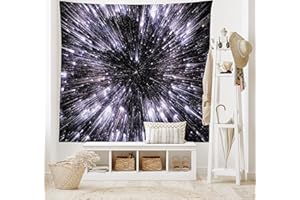 ABAKUHAUS Galaxie Wandteppich, Universum Kosmos Muster, aus Weiches Mikrofaser Stoff Ohne Veblassen Waschbarer Druck, 150 x 110 cm, Schwarz Lavendelblau