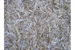 pemmiproducts Mulch Schäben aus 100% Hanf, 45 Liter (EUR 0,26/Liter), Hanfeinstreu, Einstreu als Unkrautschutz, Winterschutz, Pflanzenschutz, Schneckenschutz und Düngemittel, 100% biologisch abbaubar