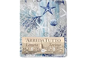 Tex family Telo ARREDO copritutto Gran Foulard COPRILETTO copridivano Tessuto LONETA (Coralli Blu, 1 Piazza)