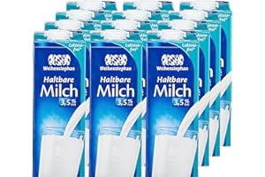 MÜLLER Weihenstephan Haltbare Milch Laktosefrei 3,5% , 12er Pack (12 x 1L)
