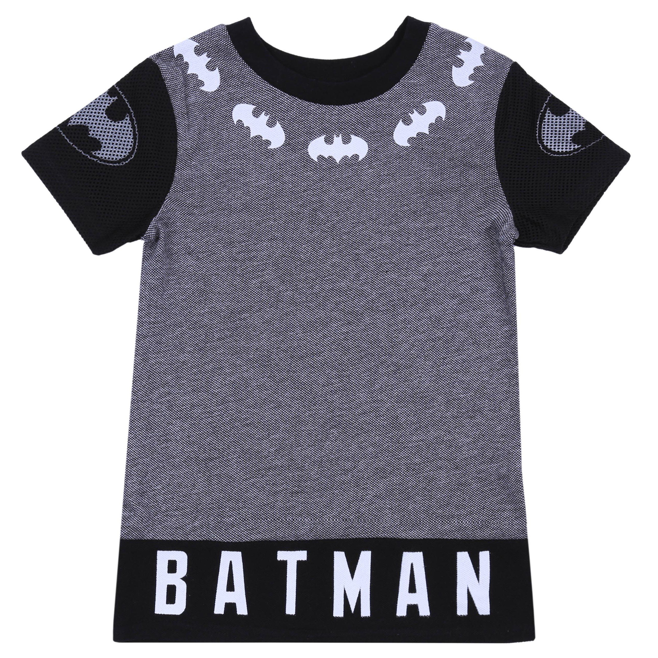 BATMAN-DC-COMICS-Grau-schwarzes-Shirt-18-24-Monate-92-cm