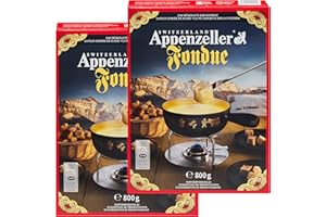 ELSA MIFROMA SA Fondue-Käse 'Appenzeller' - 2x800g würziger, aromatischer Käse aus der Schweiz als cremiges Fondue