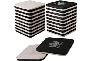 Liyic 20 Pack 3in.Square Felt Sliders for Hard Surfaces-Felt Furniture Sliders - Heavy Duty Sliders – Reusable Hardwood Floor Sliders -Furniture Moving Sliders-Sofa Sliders Gliders Glides Movers