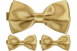 BomGuard Lot de 3 nœuds papillon homme – Or