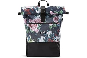 Ela Mo Plecak damski, plecak szkolny, zwijany top, piękny, wygodny i przemyślany, 18 l