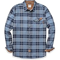 Dubinik® Camisa Franela Hombre Camisas Manga Larga Hombre 100% Poliéster Ajuste Regular Camisa Polar Casual con Bolsillo