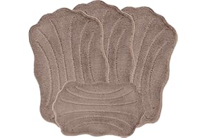 emmahome ROMANY MOBILE GYPSY 4PCS WASHABLE MAT/RUG SET, CARAVAN SIZES 67X120CM, 11mm THICKNESS, Tourier Mussel (Camel)