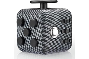 Yetech Black Cube Anti-Stress,Décompression Jouet Cube avec 6 modules apaisants,Stress Cube Toy pour Enfants et Adultes Anti-anxiété