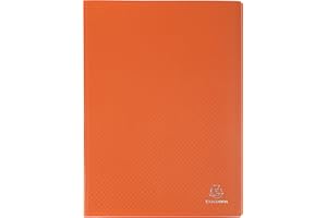 Exacompta 88224E Portalistini Opak in polipropilene opaco con buste interne lisce ad alta trasparenza, 20 buste e 40 facciate. Formato A4 Colore della copertina Arancione