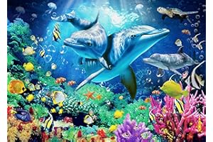 Nattork Puzzles für Erwachseneund Kinder, Farbenfrohes Puzzle 1000 Teile für Die Ganze Familie, Klassische Puzzles Meereswelt Thema, Geschenke für Frauen Männer