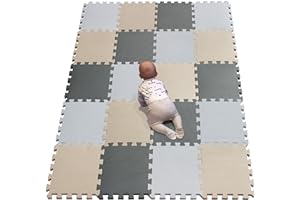 YIMINYUER® 20 Piezas (30cmx30cmx1cm Cada Pieza), Infantiles Alfombrillas para Puzzles, Bebés Alfombras Puzzles y Juegos, Niños Alfombra Puzzle Bebe R01R10R12G301020