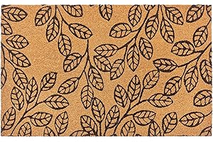 ‎HANSE HOME Hanse Home Kokos Fußmatte für Innen 45x75cm – Fussmatte Kokosmatte Schmutzfangmatte Flower Blätter Design, rutschfest für Eingangsbereich & überdachten Außenbereich – Natur