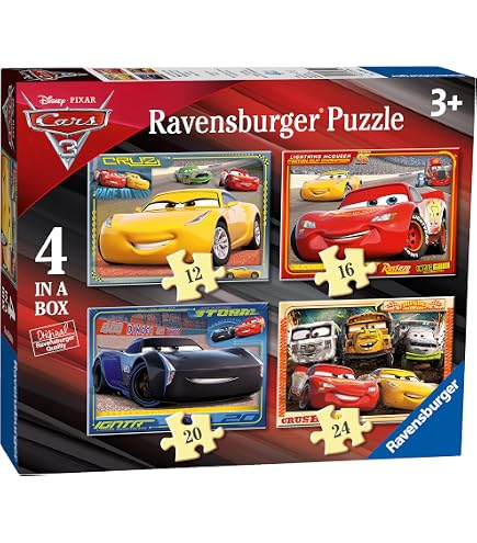 Educa - Cars progressive | Insieme di 4 puzzle progressivi per bambini