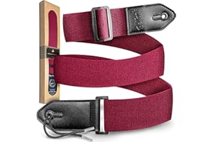 Belfort® Tracolla per chitarra elettrica, chitarra acustica, chitarra occidentale, basso elettrico e ukulele – cinghia per chitarra per adulti e bambini – tracolla per chitarra con pelle in microfibra