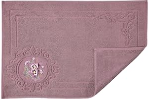 ASTREA TEXTILES Tappeto da bagno – Tappeto da bagno per bagno, tappeto da pavimento 100% cotone, biancheria da bagno, tappetino da doccia lavabile (prun)