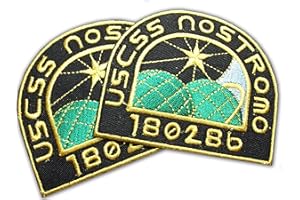 TOFOW USCSS NOSTROMO Crew Uniform Embroidered Shirt Patch (2 IRON ON BADGES) -ALIEN / ALIENS by ONEKOOL