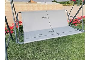 PETELA Rustic Grey Polyester Swing Seat Cover (115cm x 48cm x 48cm)