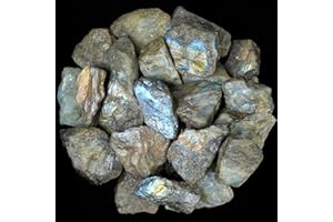 Crocon Labradorite Rough Bulk Natural Stone Raw Gemstone Tumbling Cabbing Polishing Gem Mining Chakra Balancing Reiki Healing Good Luck Home Office Decor Weight :-1Lb approx