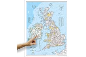 ‎ORBIT GLOBES & MAPS ORBIT Globes & Maps - Großbritannien und Irland Landkarte, Kartenbild von National Geographic - Landkarte classic, Aktuell 2016, 60 x 77 cm, englisch