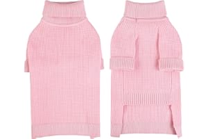 KONVINIT Dog Jumper Winter Warm Dog Jumper Large Dogs Soft Turtleneck Dog Jumper for Small Medium Large Dogs