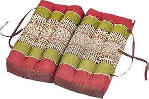 Handelsturm Thaikissen Faltbares Sitzkissen 40x40 für Entspannung, Meditation oder Yoga (Grün & rot)