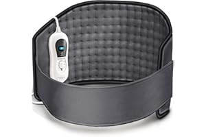 sinnlein Cintura Termica per Schiena e Reni | Termoforo Elettrico Schiena e Collo | Cintura Riscaldante con 3 impostazioni di Temperatura e Spegnimento Automatico