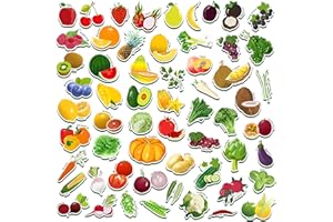 SpriteGru 59 Magneten in Form von Früchten & Gemüse, perfekt für Kleinkinder und die Vorschulerziehung geeignet