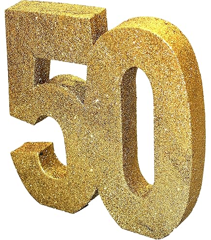 Coriandoli Oro Per 50° Compleanno - 1400 Pezzi Con Numero 50, 2 Sacchetti - Foto 4