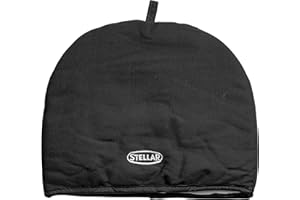 Stellar Textiles STE10 Tea Cosy, Black 25cm x 30cm Cotton Drill Tea Cosy Covers, Thermal Resistant Tea Pot Cover & Teapot Warmer - Fully Guaranteed