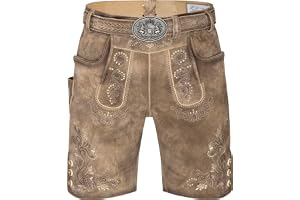 Schöneberger Traditionell couture läderbyxor för män, korta med kostymbä , antika kostymbyxor för Oktoberfest av original n