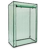 Relaxdays Gewächshaus für Tomaten 150 x 100 x 50 cm HxBxT, Schrägdach Foliengewächshaus mit PE Gitterfolie, grün