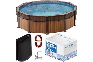 YANKEE POOL PILLOW Yankee - Runde Pool Laubschutznetz 850 cm, 0,4 cm Masche, Schutznetz für Aufstellpools, hält Blätter & Schmutz fern, reißfeste Anti-Verstopfungs-Mesh