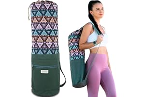 Thermikoa Borsa per tappetino da yoga, borsa per materassino o tappetino da yoga con tasca, Totte Bag per trasportare il tappetino da yoga, pilates o palestra, leggera, spaziosa e pratica, accessori