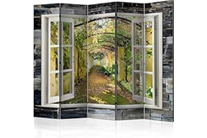 BIOMBO B&D XXL murando Biombo 225x172 cm de Impresion Bilateral en el Lienzo de TNT Decoracion Foto Biombo de Madera con Imagen Impresa Separador Grande Home Office -c-C-0145-z-c