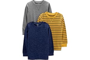 Simple Joys by Carter's Baby und Jungen Langärmelige Thermohemden, 3er-Pack