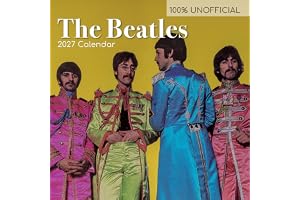 TGSC | The Beatles kalender 2027 – kvadratisk väggkalender, månadsöversikt med plats för möten, 30 x 30 cm
