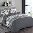 Set Copripiumino Grigio 260x240 cm in Cotone