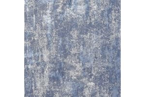 Arthouse Stone Textures Navy Blue & Silver Tones Wallpaper for Living Spaces & Feature Walls, Kitchen Bedroom Hallway Bathroom Wallpaper 10.05m x 0.53m Roll, Subtle Metallic Highlights 902108