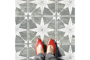 DIZZY DUCK DESIGNS 2 x Faux Tile Stencils - Paint Tile Effect on Floors Walls Furniture - Zarzis 12" (304mm) Multi 6-Tile