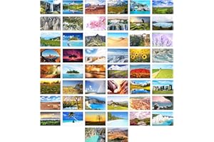 Edition Seidel - Set di 50 cartoline di alta qualità con paesaggi naturali, mari e montagne, boschi, vallate (20350)